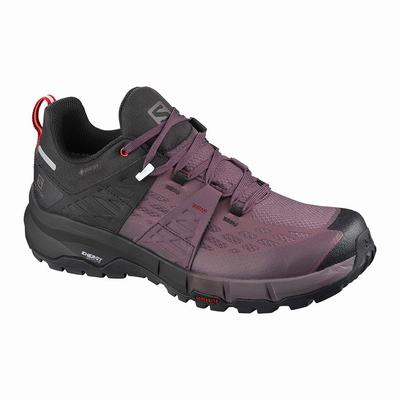 Női Salomon ODYSSEY GTX W Túracipő SA3160578 Fekete/Piros